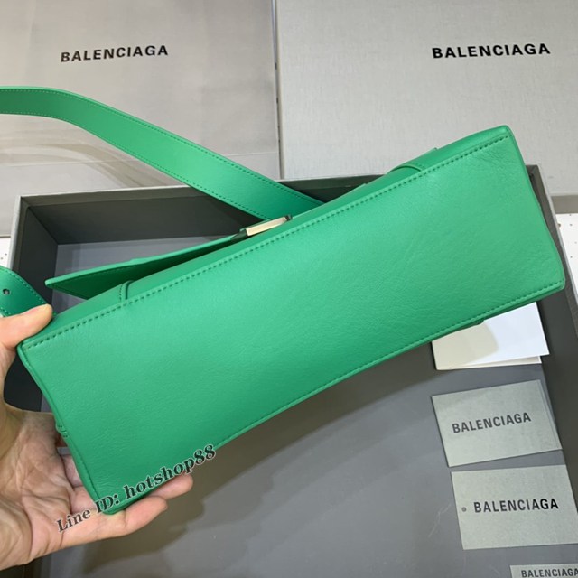 Balenciaga巴黎世家專櫃爆款大號平紋綠色Hourglass沙漏包 fyj1824